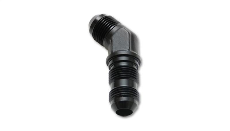 Vibrant -8An Bulkhead Adapter 45 Degree Elbow Fitting - Anodized Black Only 10603 Photo - Primary