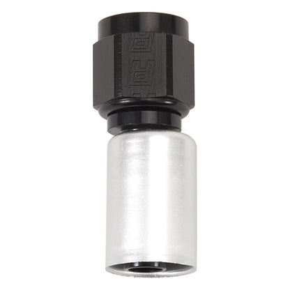 Russell #12 Crimp-on Straight Hose End - Black / Silver 610643 Photo - Primary