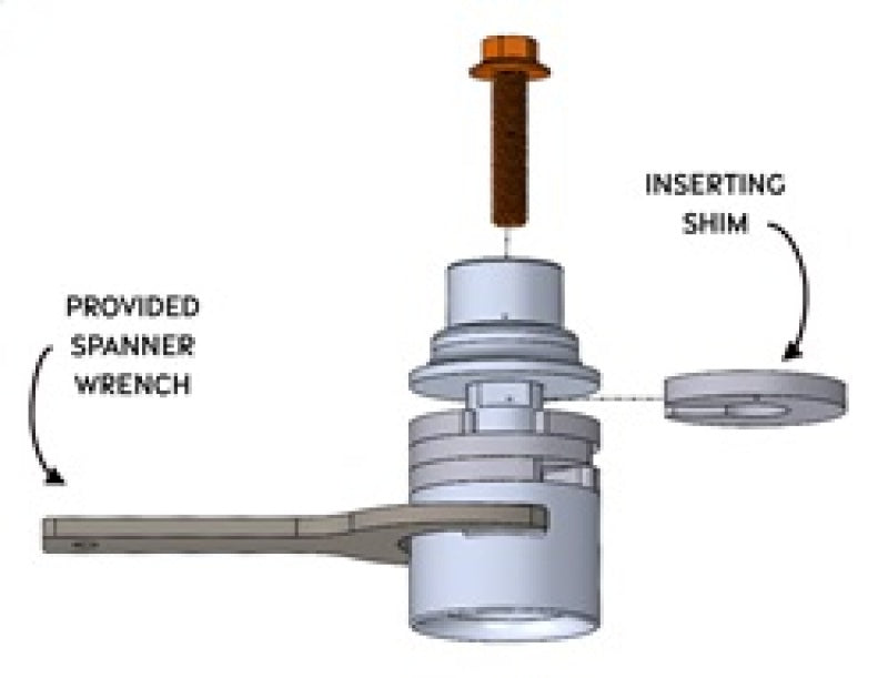 RockJock JL/JT/JK excl. 392 Adjustable Front Bump Stops w/ Hardware RJ-107101-101 RJ-107101-101 Technical Drawing