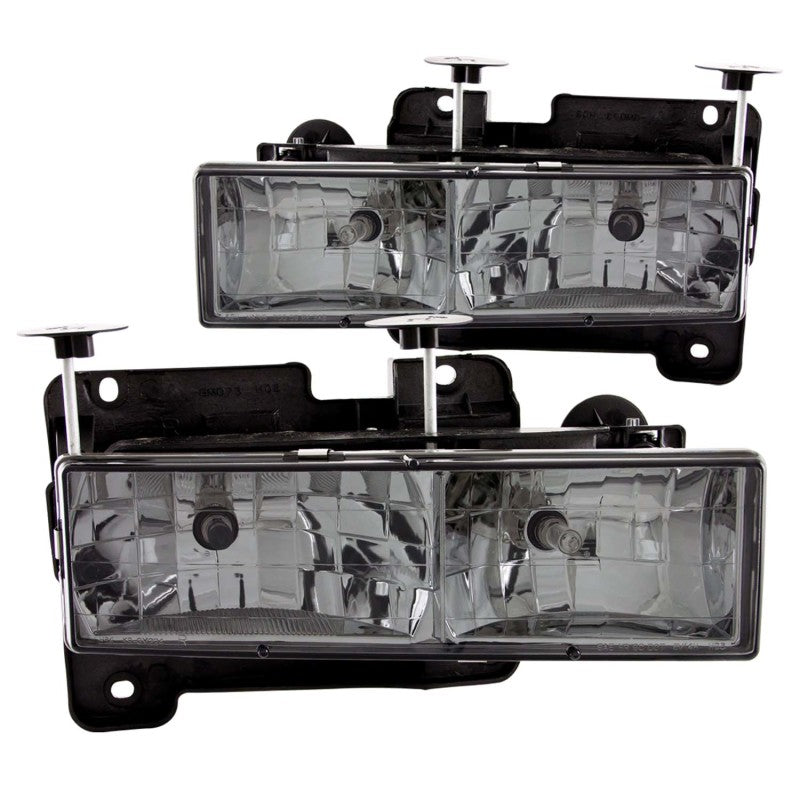 Anzo 1988-1998 Chevrolet C1500 Crystal Headlights w/ Smoke Lens 111061 Photo - Primary