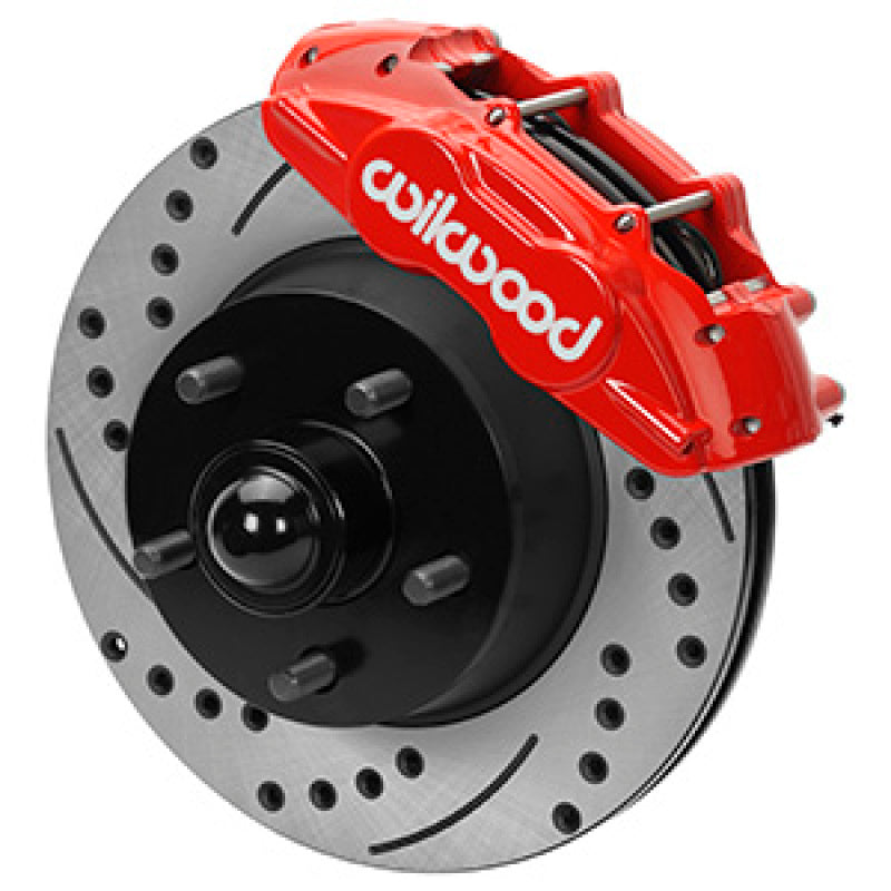 Wilwood 65-67 Ford Mustang D11 11.29 in. Brake Kit w/ Flex Lines - Drilled Rotors (Red) 140-16801-DR 140-16801-DR User 1