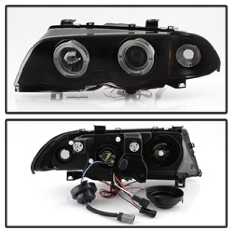 Spyder 99-01 BMW E46 3 Series 4DR Projector Headlights 1PC LED Halo (PRO-YD-BMWE46-4D-HL-AM-BSM) 5084804 5084804 Photo - Unmounted