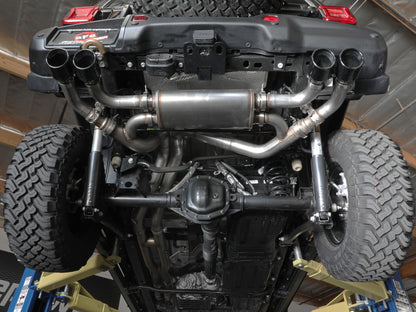 aFe Vulcan Series 2.5in 304SS Cat-Back Exhaust 2021+ Jeep Wrangler 392 6.4L w/ Black Tips 49-38098-B 49-38098-B Photo - Mounted