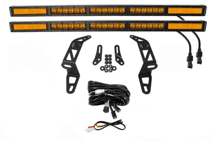 Diode Dynamics 18-21 Jeep JL Wrangler/Gladiator SS30 Bumper Bracket Kit - Amber Combo Dual DD6088 DD6088 Photo - Primary