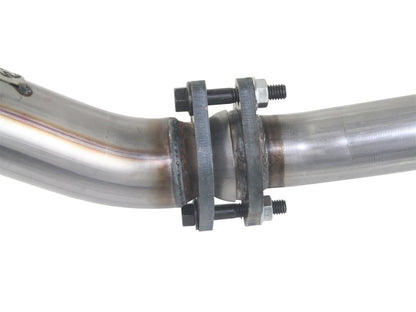 aFe Twisted Steel 2 IN-2-1/2 IN Aluminized Steel Loop-Delete Down-Pipe & Y 48-06210 Photo - Unmounted