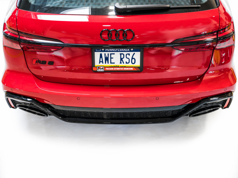 AWE Tuning 21-23 Audi C8 RS6/RS7 SwitchPath Cat-back Exhaust - Diamond Black Tips 3025-33776 3025-33776 Photo - Mounted