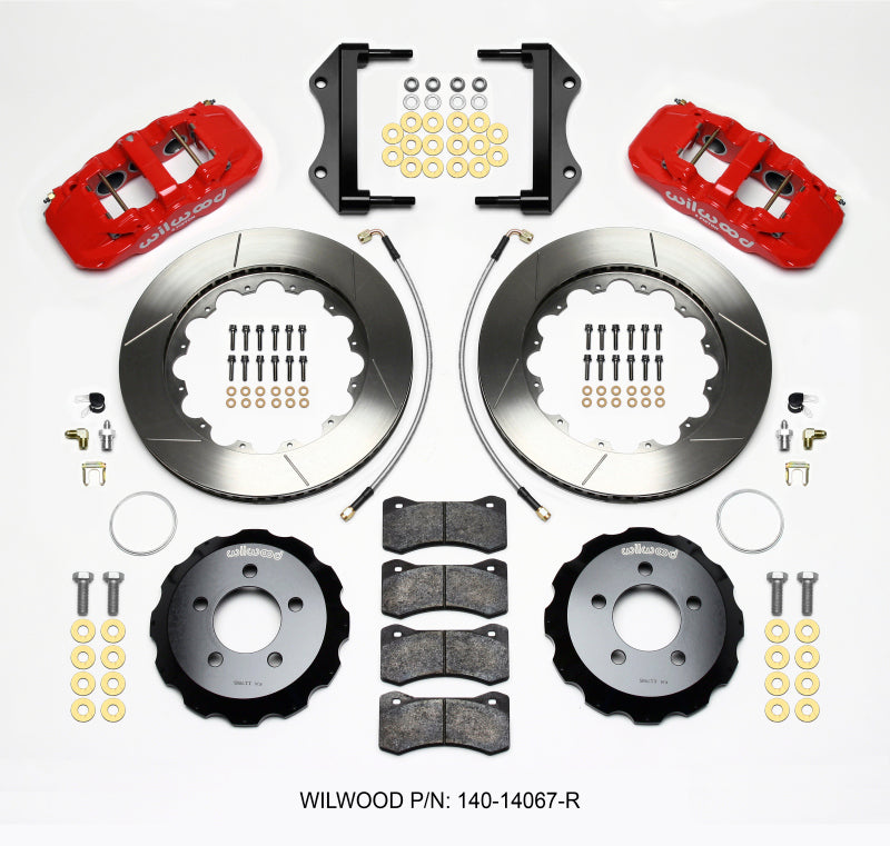 Wilwood AERO6 Front Hat Kit, 14.25, Red, 2014-Up Challenger 140-14067-R Photo - Primary