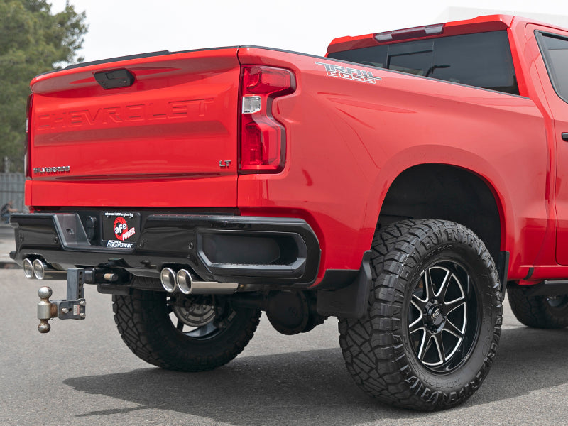 aFe Vulcan Series 3in 304SS Exhaust Cat-Back Exh w/ Pol Tips 2019 GM Silverado / Sierra 1500 V8-5.3L 49-34105-P 49-34105-P Photo - Mounted