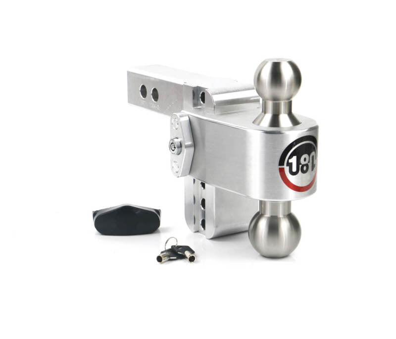 Weigh Safe 180 Hitch 4in Drop Hitch & 2in Shank (10K/12.5K GTWR) - Aluminum LTB4-2