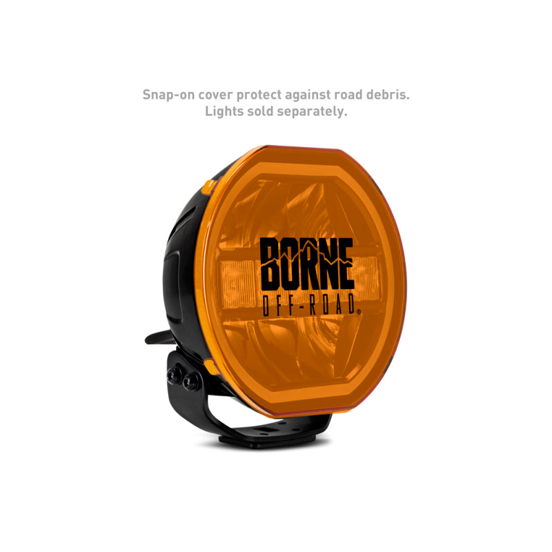 Borne Off-Road 7in Round Light Cover Amber BNLT-COV-RD7YL BNLT-COV-RD7YL Photo - Primary
