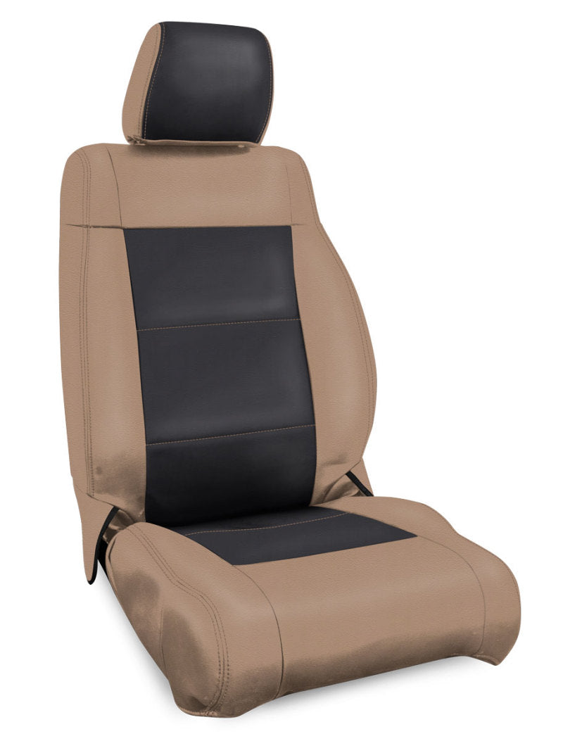 PRP Seats PRP 11-12 Jeep Wrangler JK Front Seat Covers/2 door or 4 door (Pair) - Black/Tan B019-04 B019-04 Photo - Primary