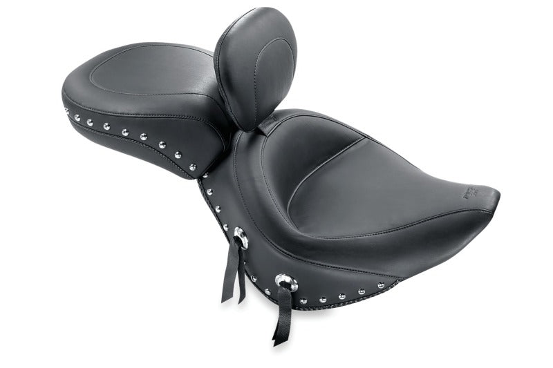 Mustang Motorcycle Mustang 00-15 Harley Softail Standard Rear Tire Wide Touring Recessed Passenger Seat w/Studs - Black 79486 79486 Photo - Primary