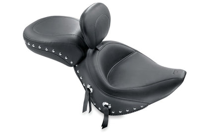 Mustang Motorcycle Mustang 00-15 Harley Softail Standard Rear Tire Wide Touring Recessed Passenger Seat w/Studs - Black 79486 79486 Photo - Primary