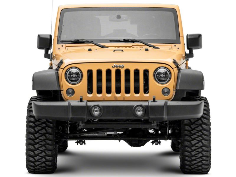 Raxiom 07-18 Jeep Wrangler JK Axial 7-In LED Headlights w/ DRL Turn Signals- Blk Housing (Clear) J173078 J173078 Photo - Close Up