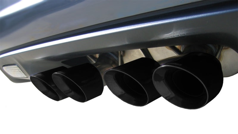Corsa Performance 3.0" Dual Rear Exit Cat-Back Exhaust System with Twin 4.0" Tips Sport 14164CB3BLK Photo - Mounted