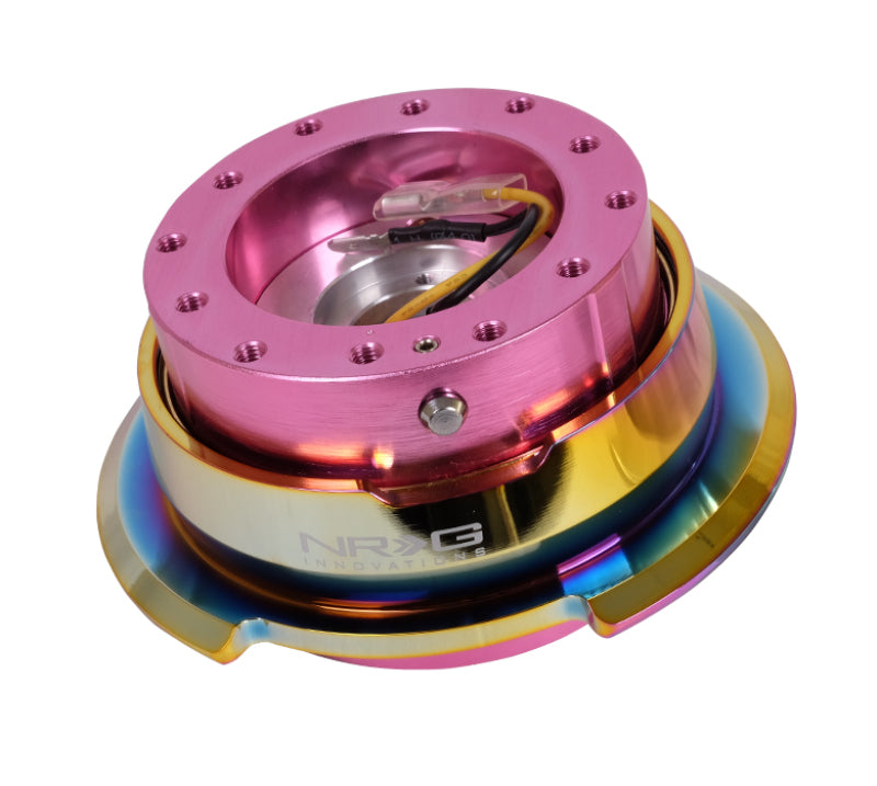 NRG 2.8 Quick Release Pink Body Neochrome Ring SRK-280PK-MC Photo - Primary