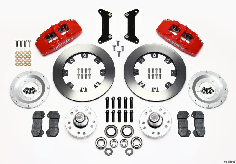 Wilwood Dynapro 6 Front Hub Kit 12.19in Red 79-87 GM G Body 140-12837-R 140-12837-R Photo - Primary