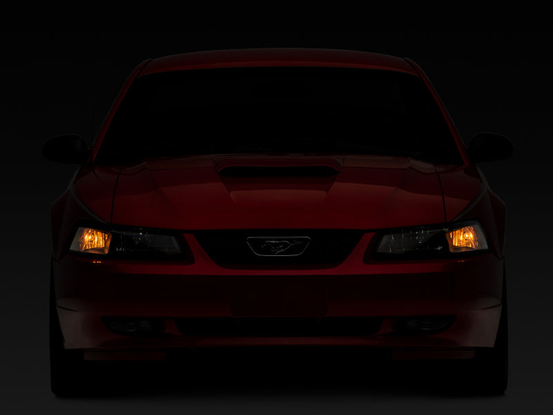 Raxiom 99-04 Mustang Axial Series OEM Style Replacement Headlights- Black Housing (Clear Lens) 413419 413419 Photo - Close Up