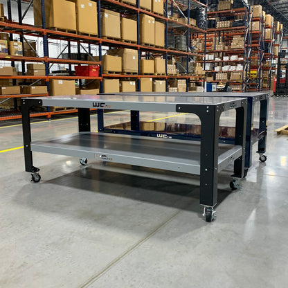 Wehrli Modular Steel Work Bench Leg Kit 40in Tall x .120in Thick - Flat Black WCF25-40-120-FB WCF25-40-120-FB User 3