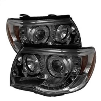 Spyder Toyota Tacoma 05-11 Projector Headlights LED Halo LED Smoke High H1 Low H1 PRO-YD-TT05-HL-SM 5011930 5011930 Photo - Primary