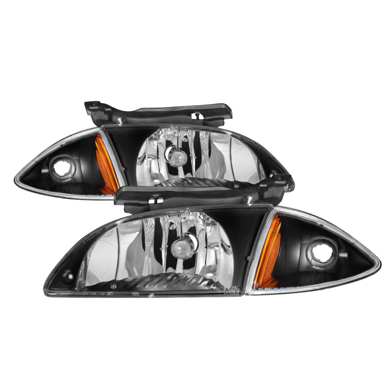 SPYDER xTune Chevy Cavalier 00-02 Corner Lamp & Headlights 4pcs set-Black HD-JH-CCAV00-SET-BK 9036705 9036705 Photo - Primary