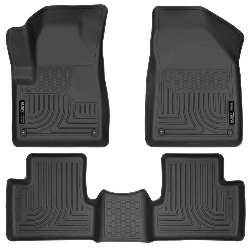 Husky Liners 14 Jeep Cherokee WeatherBeater Black Front and Second Seat Floor Liner 99031 Photo - Primary