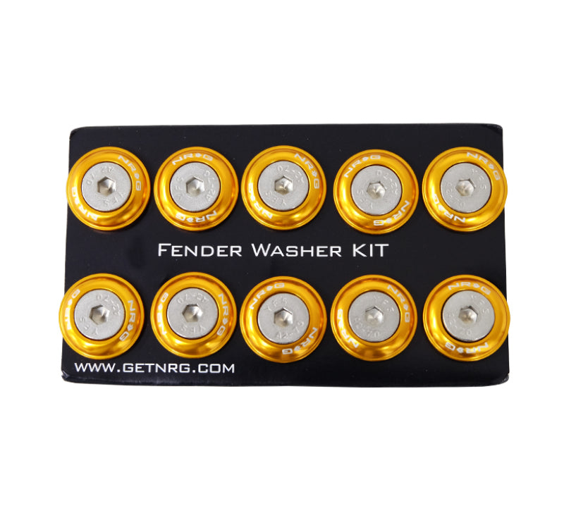 NRG Fender Washer Kit, Set of 10, Rose Gold, Rivets for Plastic FW-100RG Photo - Primary