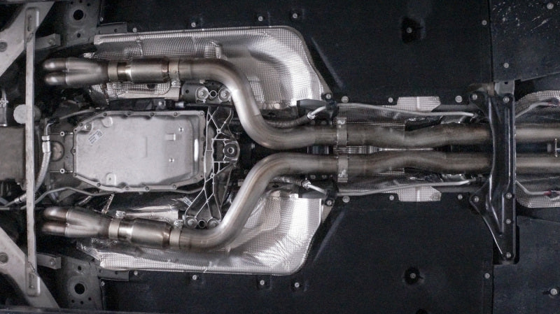 Stainless Works 2016-18 Cadillac CTS-V Sedan Headers 2in Primaries 3in Catted Leads Into X-Pipe CTSV16HCAT CTSV16HCAT Photo - Mounted