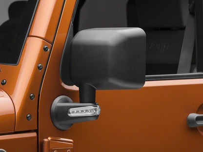 Raxiom 07-18 Jeep Wrangler JK Side Mirrors w/ LED Signal Indicators- Blk J106890 J106890 Photo - Primary