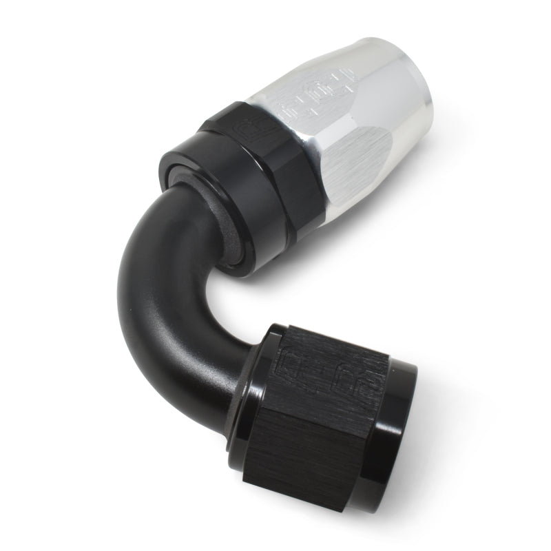Russell Full Flow Swivel 120° Tight Radius Hose Ends - Black / Silver 613403 Photo - out of package