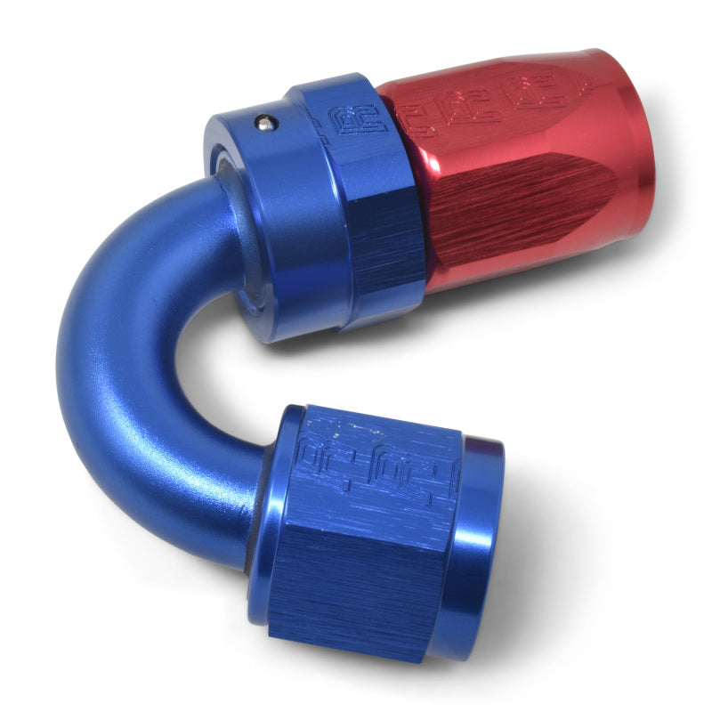 Russell #6 Full Flow Swivel 150° Tight Radius Hose Ends - Red / Blue 613450 Photo - out of package