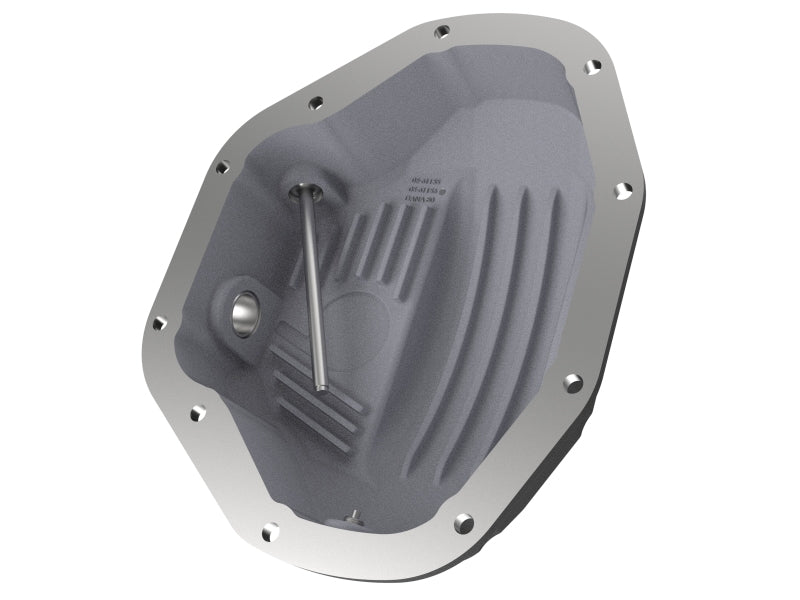aFe Pro Series Rear Differential Cover Black w/ Machined Fins: Dodge Diese 46-70032 Photo - Unmounted
