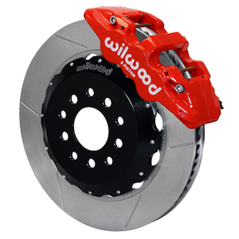 Wilwood Willwood 63-87 Chevy C10/C15 AERO6 Front Brake Kit Red Caliper 14.25in GT Slotted Rotor 140-16780-R