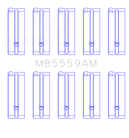 King Engine Bearings King Isuzu 4ZB1 (Size STD) Main Bearing Set MB5559AM MB5559AM Photo - Primary