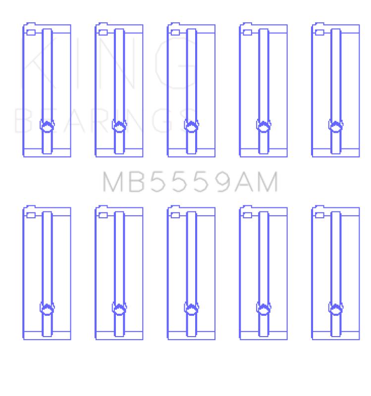 King Engine Bearings Isuzu 4Zb1 (Size +0.25mm) Main Bearing Set MB5559AM1.25 MB5559AM1.25 Photo - Primary