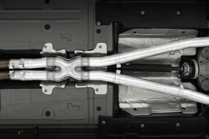 MBRP 15-Up Challenger 5.7 / 17-Up 6.2L/6.4L 3in Race Series Cat-Back w/ Quad Tips T304 Exhaust S71143CF S71143CF Photo - Close Up