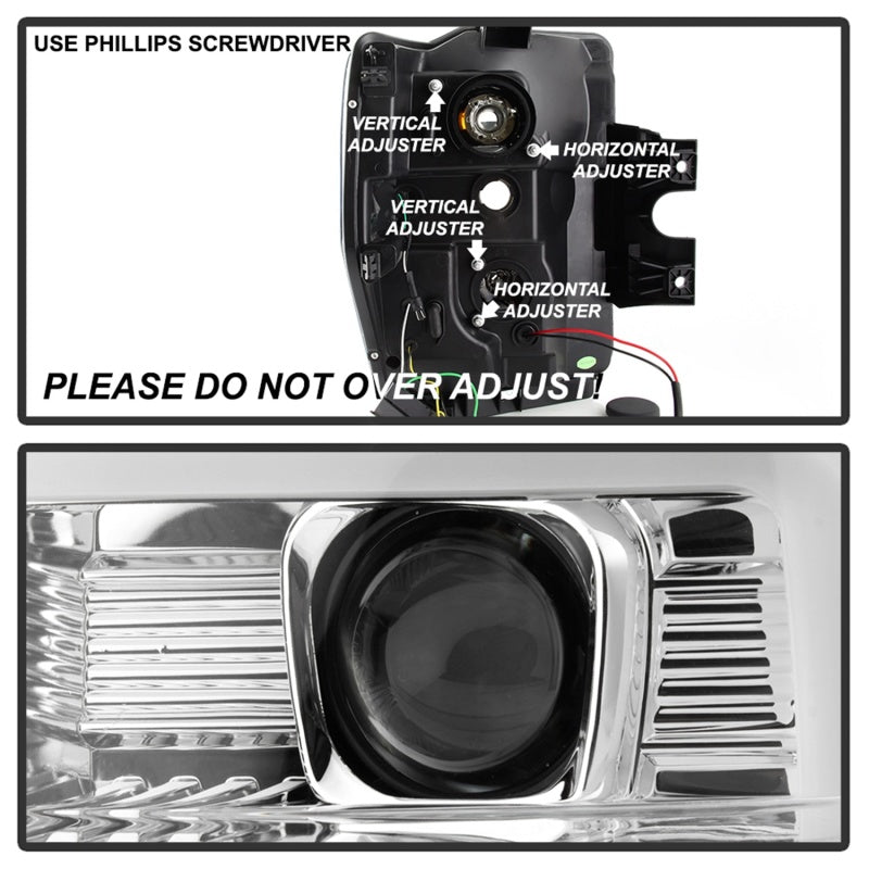 Spyder 08-10 Ford F-250 Ver 2 Proj Headlight - Switch Back Light Bar - Chrome - PRO-YD-FS08V2-SBLB-C 5086211 5086211 Photo - Unmounted