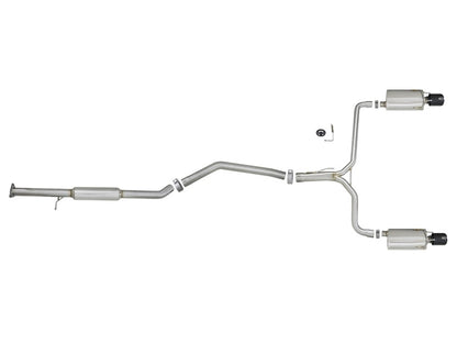 aFe Takeda Exhaust 304SS Dual Cat-Back w/ Black Tips 13-17 Honda 49-36605-B Photo - Unmounted