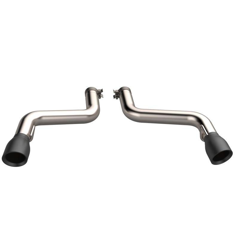 QTP 16-18 Chevrolet Camaro SS 6.2L 304SS Eliminator Muffler Delete Axle Back Exhaust w/4.5in Blk Tip 700116B 700116B Photo - Primary