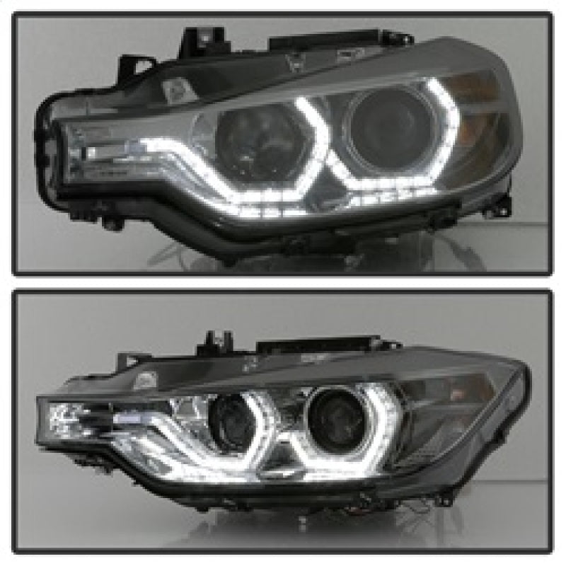 Spyder 12-14 BMW F30 3 Series 4DR Projector Headlights - LED DRL - Smoke (PRO-YD-BMWF3012-DRL-SM) 5084361 5084361 Photo - Unmounted