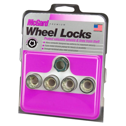 McGard Wheel Lock Nut Set - 4pk. (Under Hub Cap / Cone Seat) 9/16-18 / 7/8 Hex / 1.015in. L 24014 24014 Photo - in package