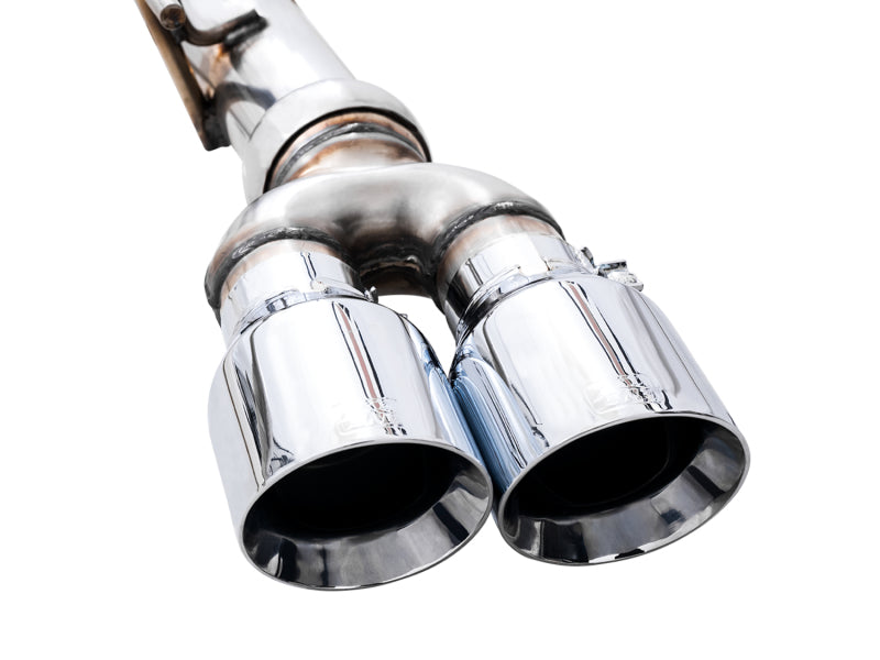 AWE Tuning 4th Gen GM 1500 6.2L 0FG Catback Split Rear Exit (w/ Bumper Cutouts) - Quad Chrome Tips 3015-42203 3015-42203 Photo - Close Up