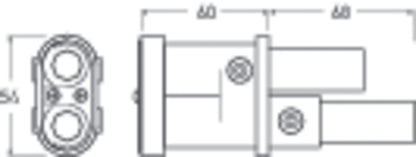 Hella Jump Start 70mm Plug 177305101 177305101 Technical Drawing