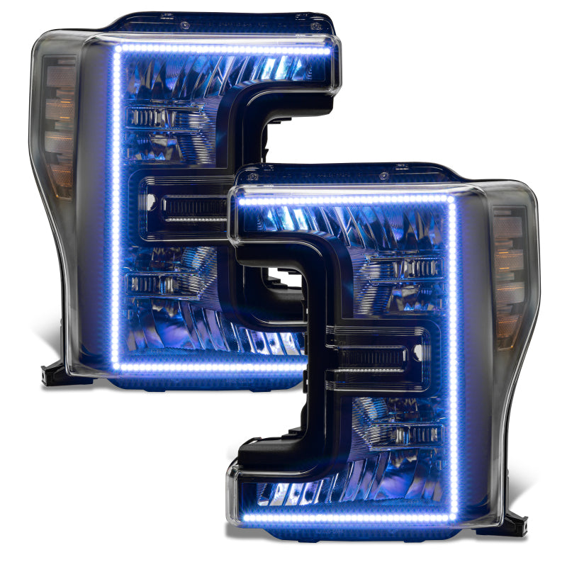 ORACLE Lighting Oracle 17-19 Ford F-250 SD Dynamic Pre-Assembled Headlights - Halogen - Black Edition - ColorSHIFT 8203-332 8203-332 Photo - in package