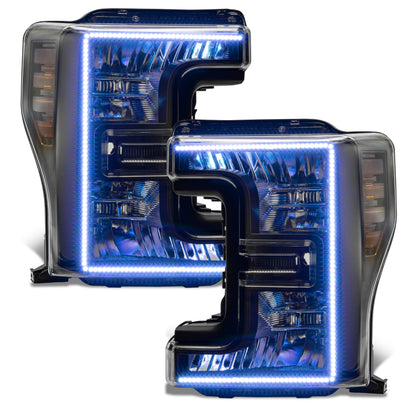 ORACLE Lighting Oracle 17-19 Ford F-250 SD Dynamic Pre-Assembled Headlights - Halogen - Black Edition - ColorSHIFT 8203-332 8203-332 Photo - in package