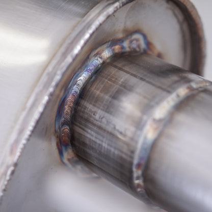 Stainless Works 2018+ Jeep Wrangler JL 304SS Factory Connect 2.5in Cat Back Exhaust System JPJLUCB JPJLUCB Photo - Close Up