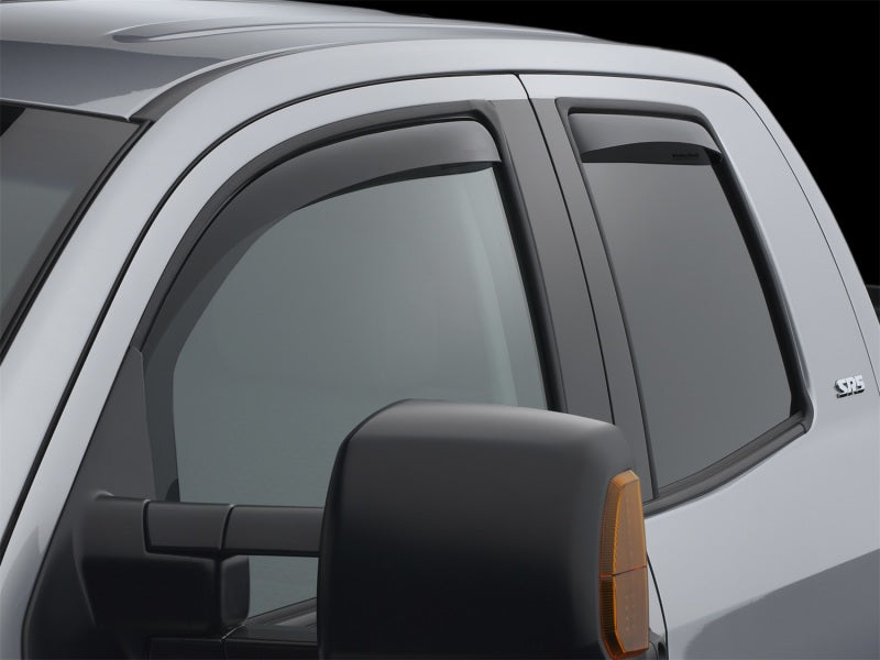 WeatherTech 07+ Toyota Tundra Double Cab Front and Rear Side Window Deflectors 82450 Photo - Mounted