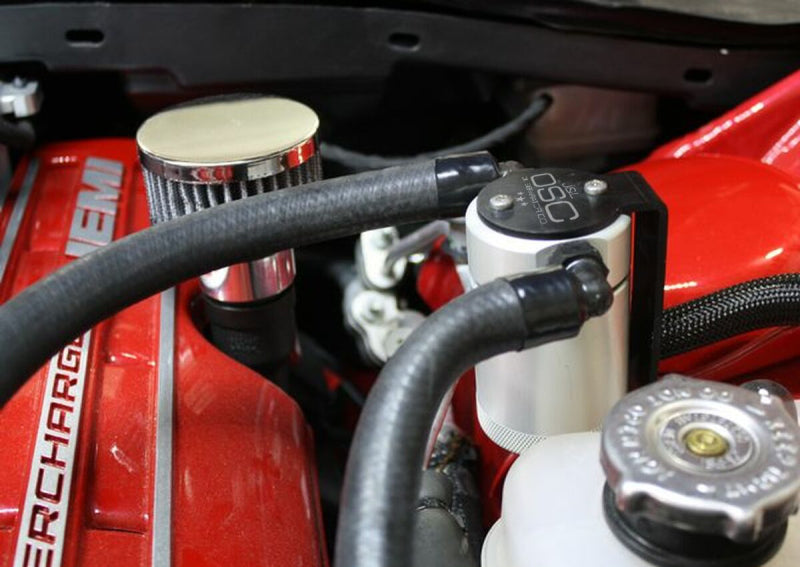 J&L 15-17 Dodge Hellcat 6.2L Hemi Driver Side Oil Separator 3.0 - Clear Anodized 3060D-C 3060D-C Photo - Primary