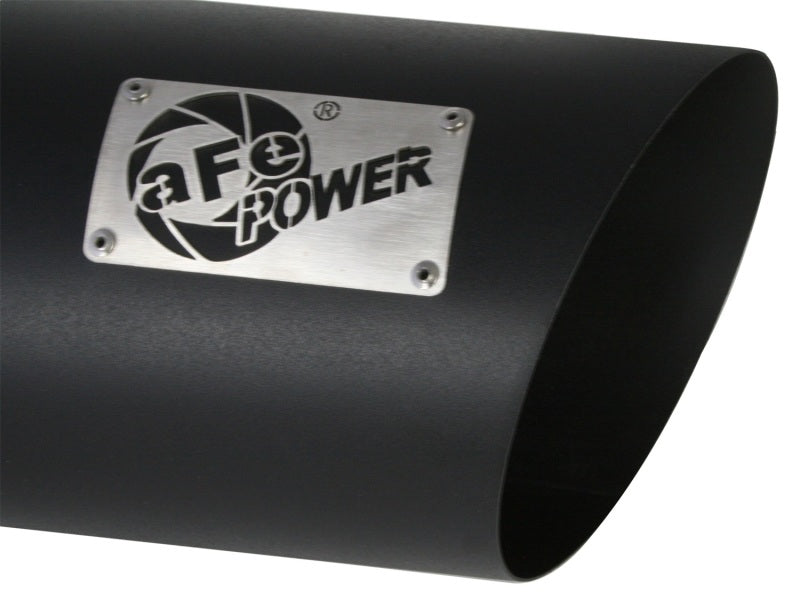 aFe MACH Force-Xp 4in 409 Stainless Steel Exhaust Tip - 4 In x 7 Out x 18 49-92023-B Photo - Unmounted