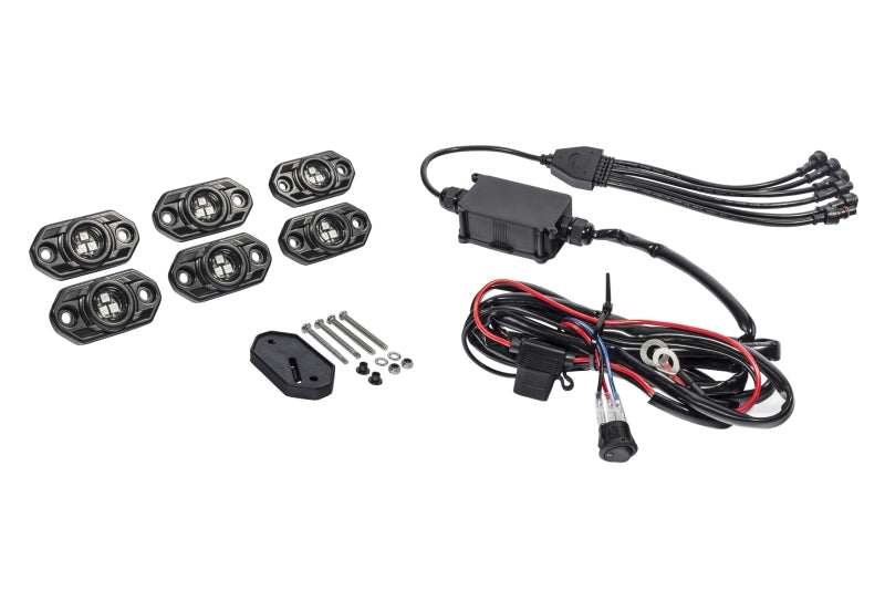 KC HiLiTES C-Series RGB Multi-Color Multi-Use LED 6-Light System - 5W Flood Beam 339 339 Photo - Primary
